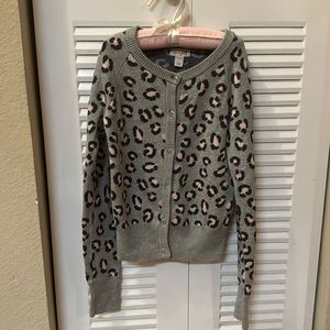 Cat and Jack, leopard print girl’s cardigan. Size M (7/8)
